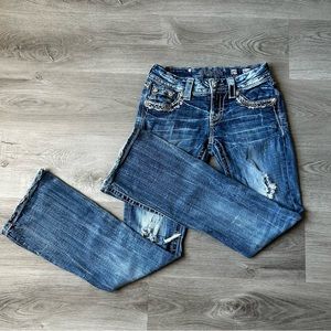 Miss Me Jeans Distressed Bootcut Low Rise Size 25